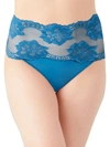 Wacoal Light & Lacy Floral Hi-rise Brief In Blue Coral