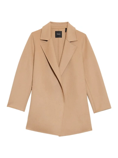 Theory Clairene New Divide Wool-cashmere Jacket In Palomino