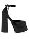 Versace Aevitas 140 Medusa Crystal-embellished Platform Sandals In Nero