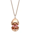 Fabergé Women's  Essence 18k Rose Gold Ruby, Diamond & Pink Lacquer Butterfly Surprise Locket