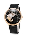 Fabergé Women's Compliquée Peacock 18k Rose Gold & Black Mother-of-pearl Watch