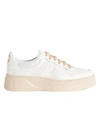 GUCCI WOMEN'S GG-EMBOSSED LEATHER LOW-TOP SNEAKERS,400015382821