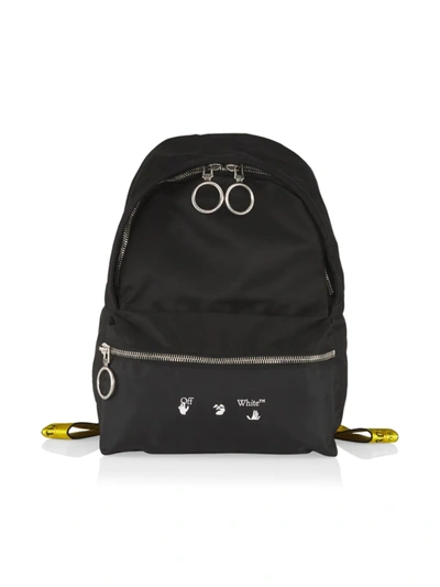 Off-white Logo Mini Backpack In Black Black