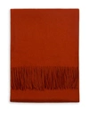 Sofia Cashmere Trentino Cashmere Throw In Dark Orange