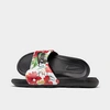 Nike Women's Victori One Print Slide Sandals From Finish Line In White/siren Red/atomic Green/black