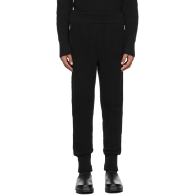 Moncler Genius 6 Moncler 1017 Alyx 9sm Black Rib Knit Lounge Pants In 999 Black