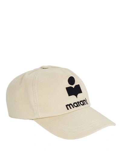 Isabel Marant Neutral Tyrony Logo Baseball Cap In Neutrals