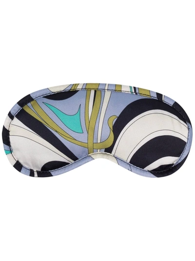 Emilio Pucci Onde Printed Travel Mask In 蓝色