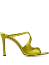 Jimmy Choo Anise Strappy Patent Leather Sandals In Green