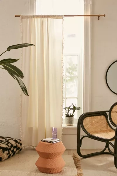 Urban Outfitters Palma Fringe Light Blocking Window Curtain