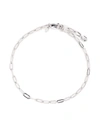 Maria Black White Rhodium-plated Gemma Chain Bracelet In Silver