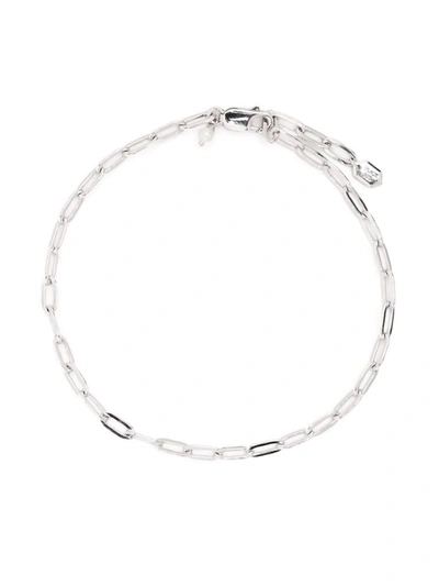 Maria Black White Rhodium-plated Gemma Chain Bracelet In Silver