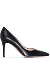 Gianvito Rossi Gianvito 85 Glossy Nappa Leather Pumps Shoes In Black