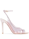 Gianvito Rossi Crystelle 150mm Slingback Sandals In Pink