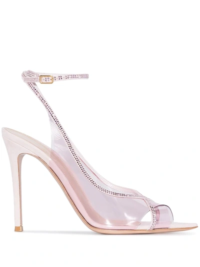 Gianvito Rossi Crystelle 150mm Slingback Sandals In Pink