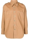 Wales Bonner Issac Cotton-blend Twill Shirt In Brown