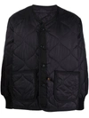 Alpha Industries Quilted Black Jacket In Black