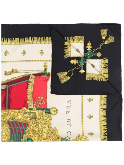 Pre-owned Hermes 1953  La Réale Silk Scarf In Neutrals