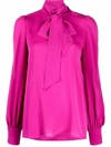 Valentino Garavani Woman Shirt Fuchsia Size 2 Silk In Pink