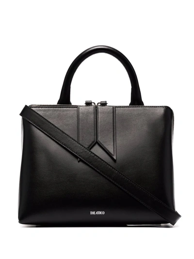 Attico Medium Monday Leather Top Handle Bag In Black