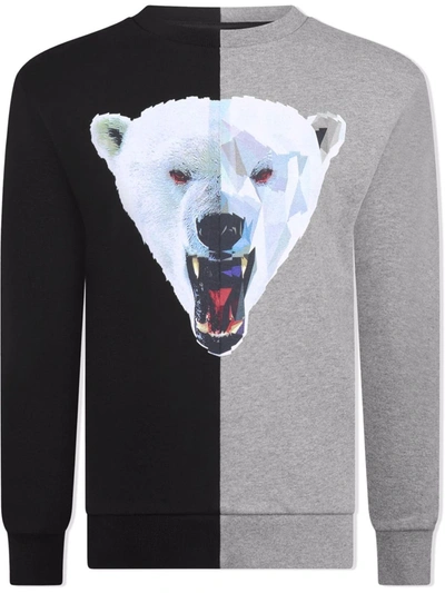 Marcelo Burlon County Of Milan Kids' Polar-bear Panelled Sweatshirt In Grey