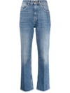 GOLDEN GOOSE FADED CROPPED JEANS