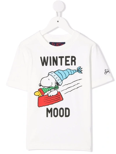 Mc2 Saint Barth Teen Snoopy-print T-shirt In White