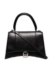 Balenciaga Medium Hourglass Shoulder Bag In Black