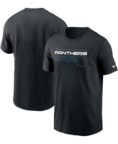 Nike Men's Black Carolina Panthers Broadcast Essential T-shirt In Black