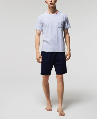 Lacoste Men's Short Sleeve Three-tone Crew Neck Pajama T-shirt In Grey