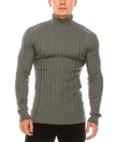 Ron Tomson Men's Modern Ribbed Sweater In Gray
