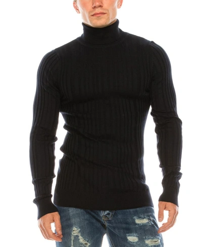Ron Tomson Men's Modern Ribbed Sweater In Navy