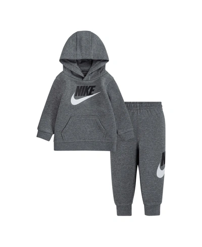 Nike Kids' Toddler Boys Club Pullover And Joggers Set In Carbon Heather