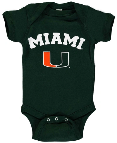 Two Feet Ahead Infant Boys And Girls Green Miami Hurricanes Arch And Logo Bodysuit
