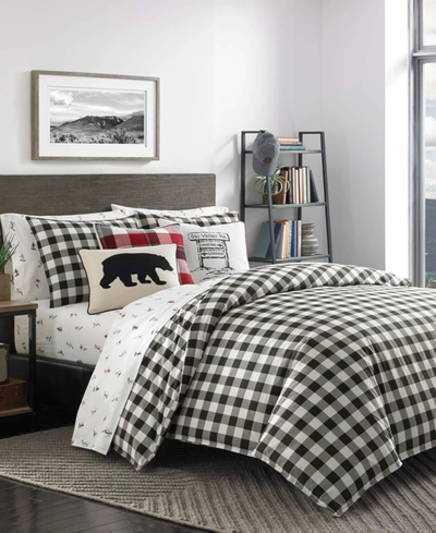 Eddie Bauer Mountain Plaid Comforter Set In Black