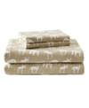 Eddie Bauer Ski Patrol Cotton Flannel 4-piece Queen Sheet Set Bedding In Buckhead Ridge