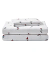 Eddie Bauer Ski Patrol Cotton Flannel 4-piece Full Sheet Set Bedding In Ski Slope
