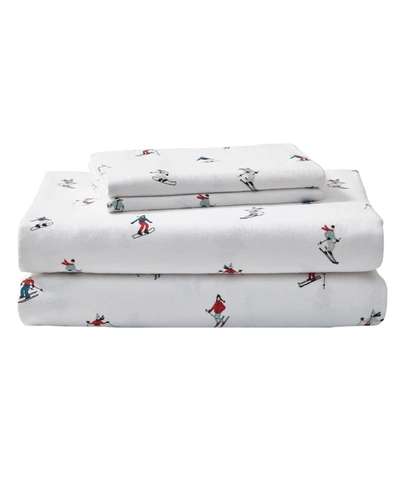 EDDIE BAUER PRINTED COTTON FLANNEL 4-PC. SHEET SET, FULL