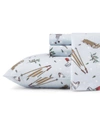 Eddie Bauer Printed Cotton Flannel 4-pc. Sheet Set, Full In Snow Days