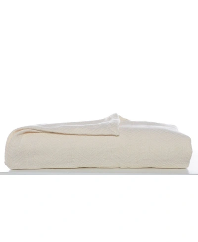 Eddie Bauer Herringbone Twin Blanket Bedding In Bone