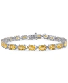 Macy's Citrine Oval Link Bracelet (14-3/4 Ct. T.w.) In Sterling Silver In Citrine