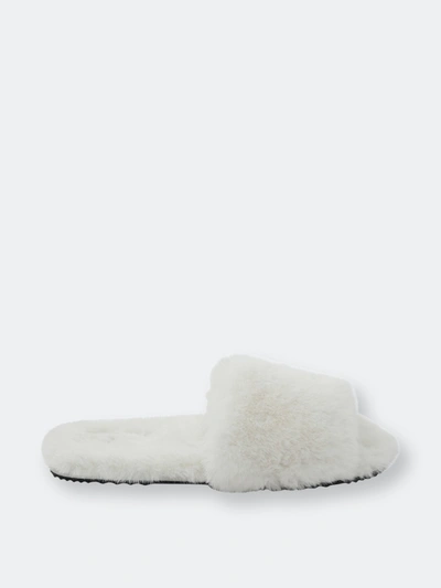 Apparis Diana Faux-fur Slippers In White
