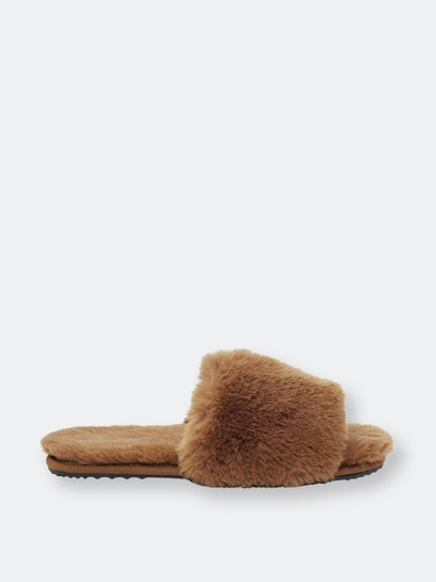 Apparis Diana Faux-fur Slippers In Brown