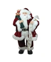 Northlight Standing Santa Claus Holding A Naughty Christmas Figurine In Red