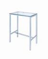 Coaster Home Furnishings Augustas Bar Table With Glass Top In Silver