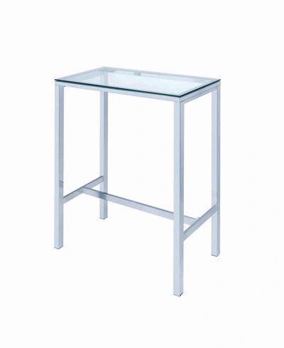 Coaster Home Furnishings Augustas Bar Table With Glass Top In Silver