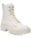 Sam Edelman Women's Lue Lace-up Combat Booties Women's Shoes In Ivory