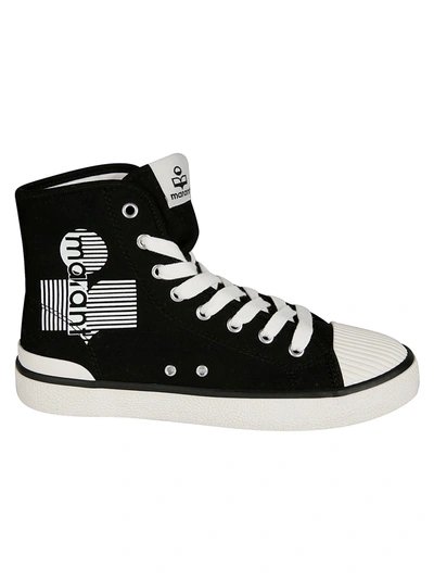 Isabel Marant Canvas Logo Ten Benkeen Sneakers In Nero