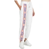Gcds Cute Tape Logo Cotton Sweatpants In Bianco