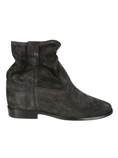Isabel Marant Crisi Velvet Boots In Nero